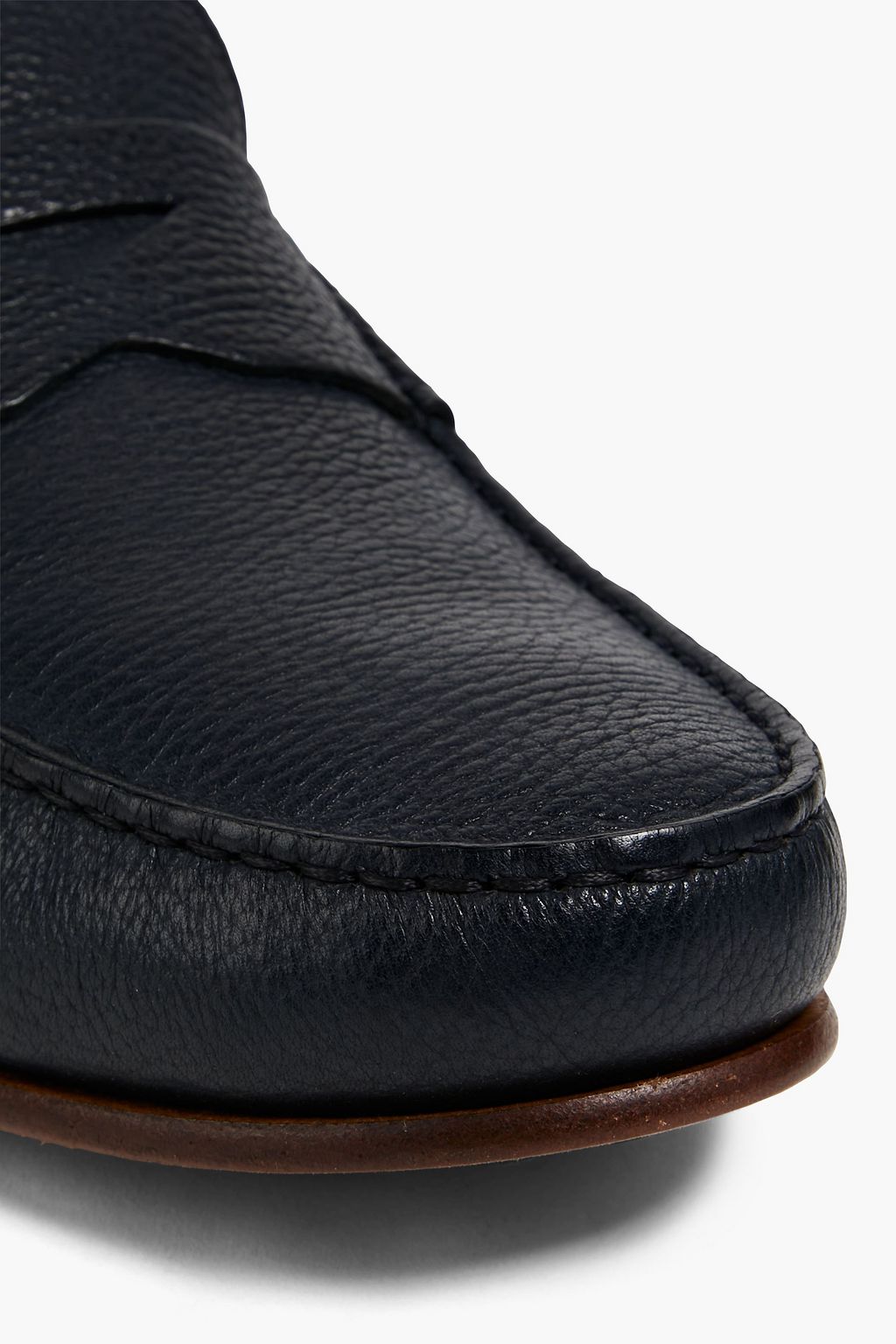 TOD'S Pebbled-leather penny loafers