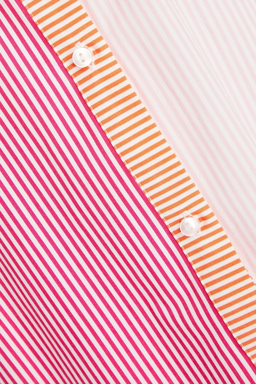 SOLID & STRIPED The Oxford striped cotton-poplin midi shirt dress