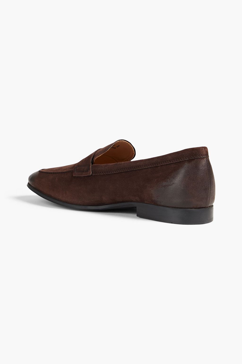 TOD'S Burnished-suede penny loafers