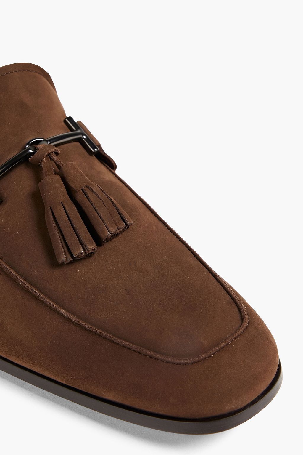 TOD'S Double T tasseled suede loafers