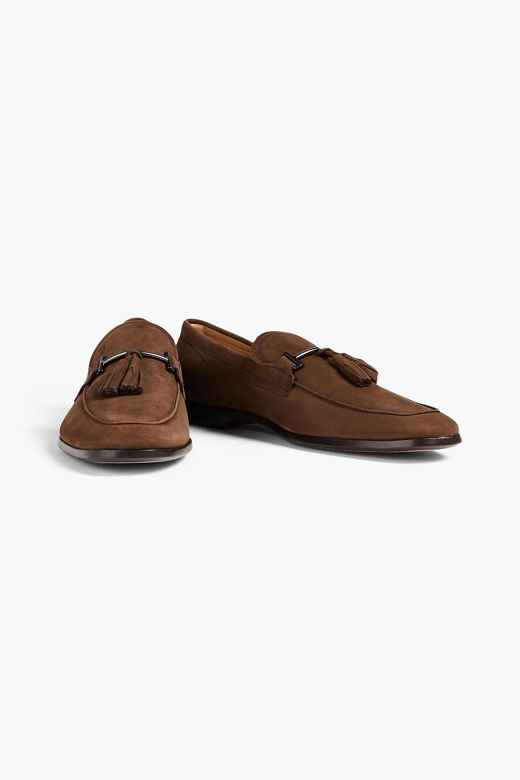 TOD'S Double T tasseled suede loafers