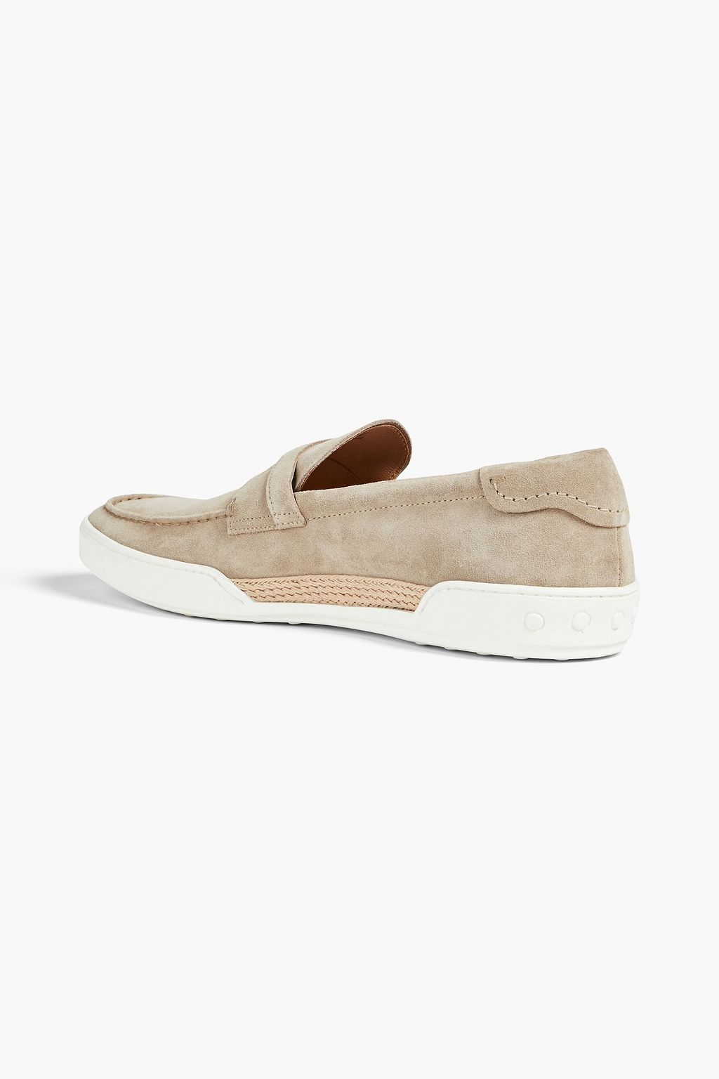 TOD'S Two-tone suede penny loafers