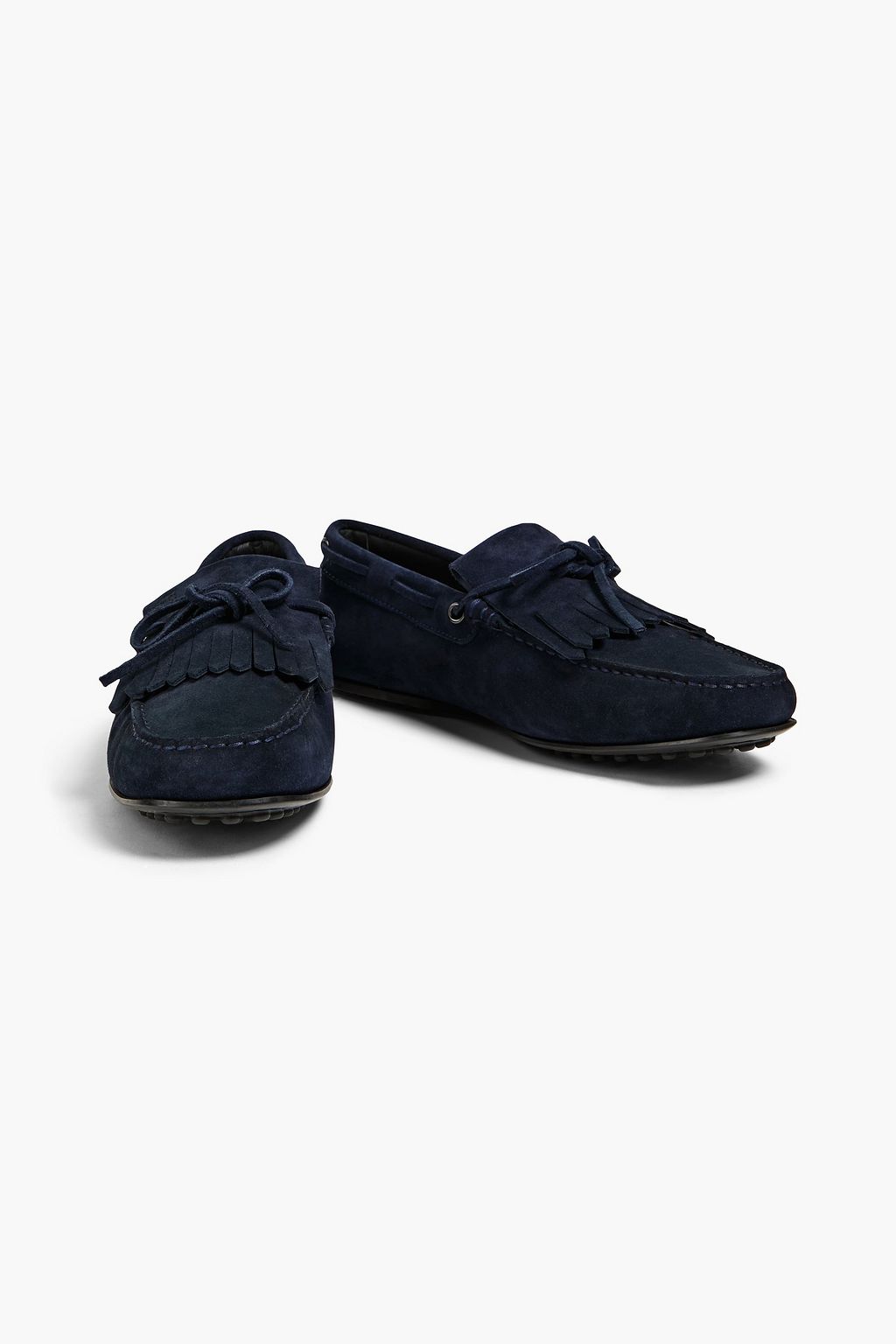 TOD'S Gommino fringed suede driving shoes