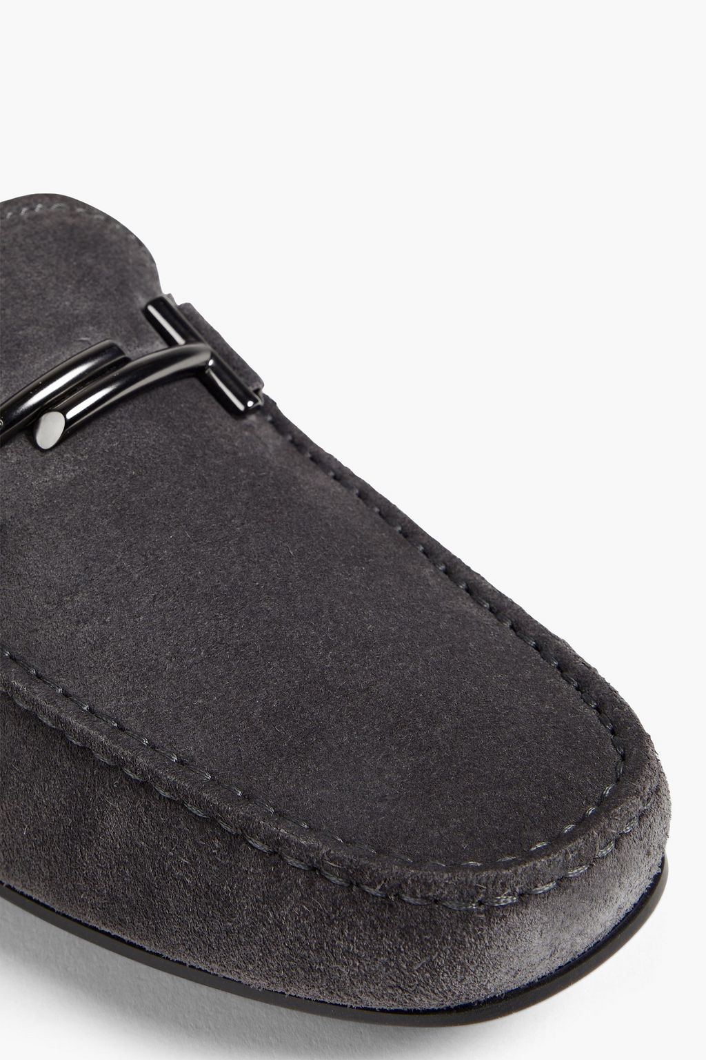 TOD'S Double T embellished suede driving shoes