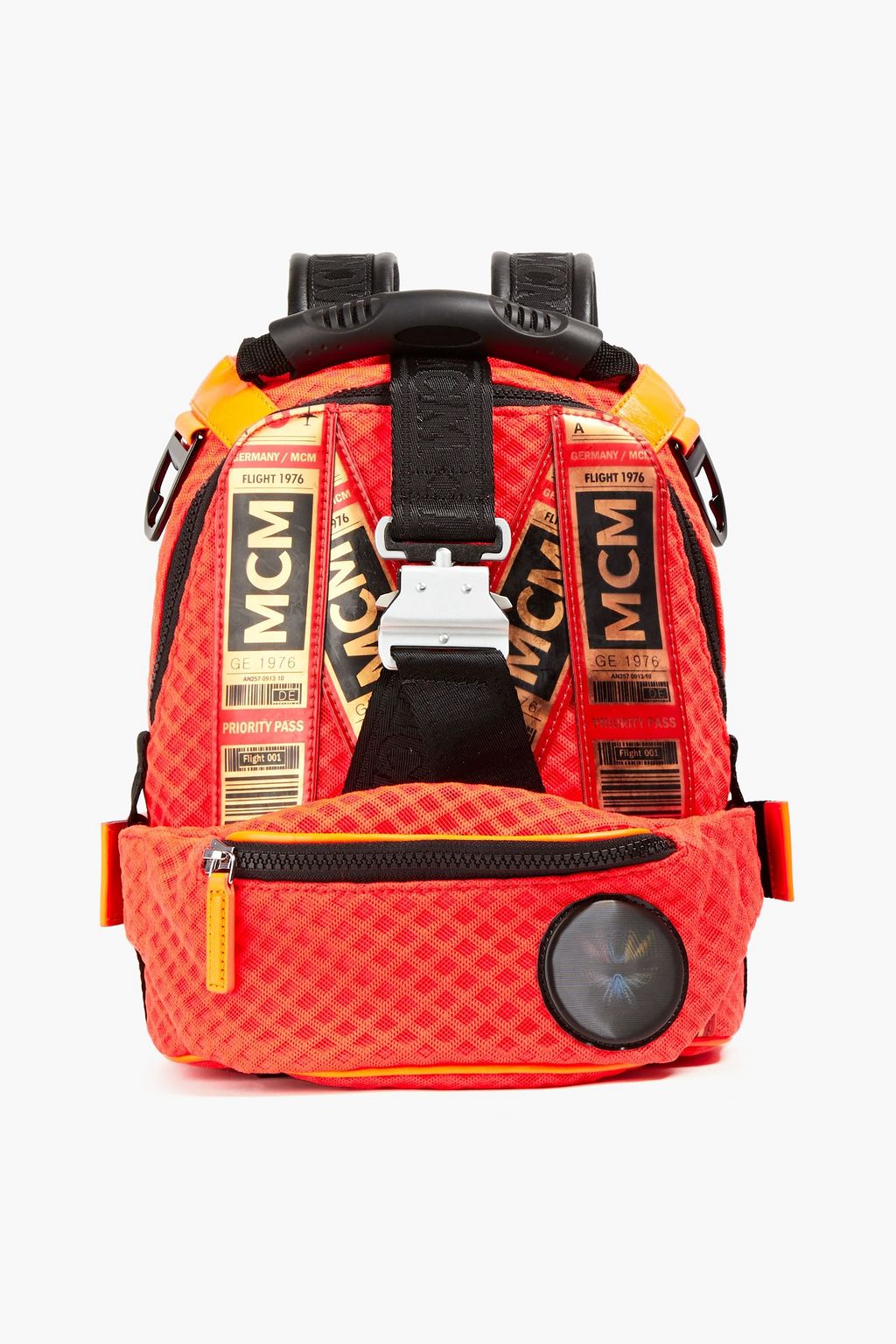 Convertible appliqu d mesh backpack