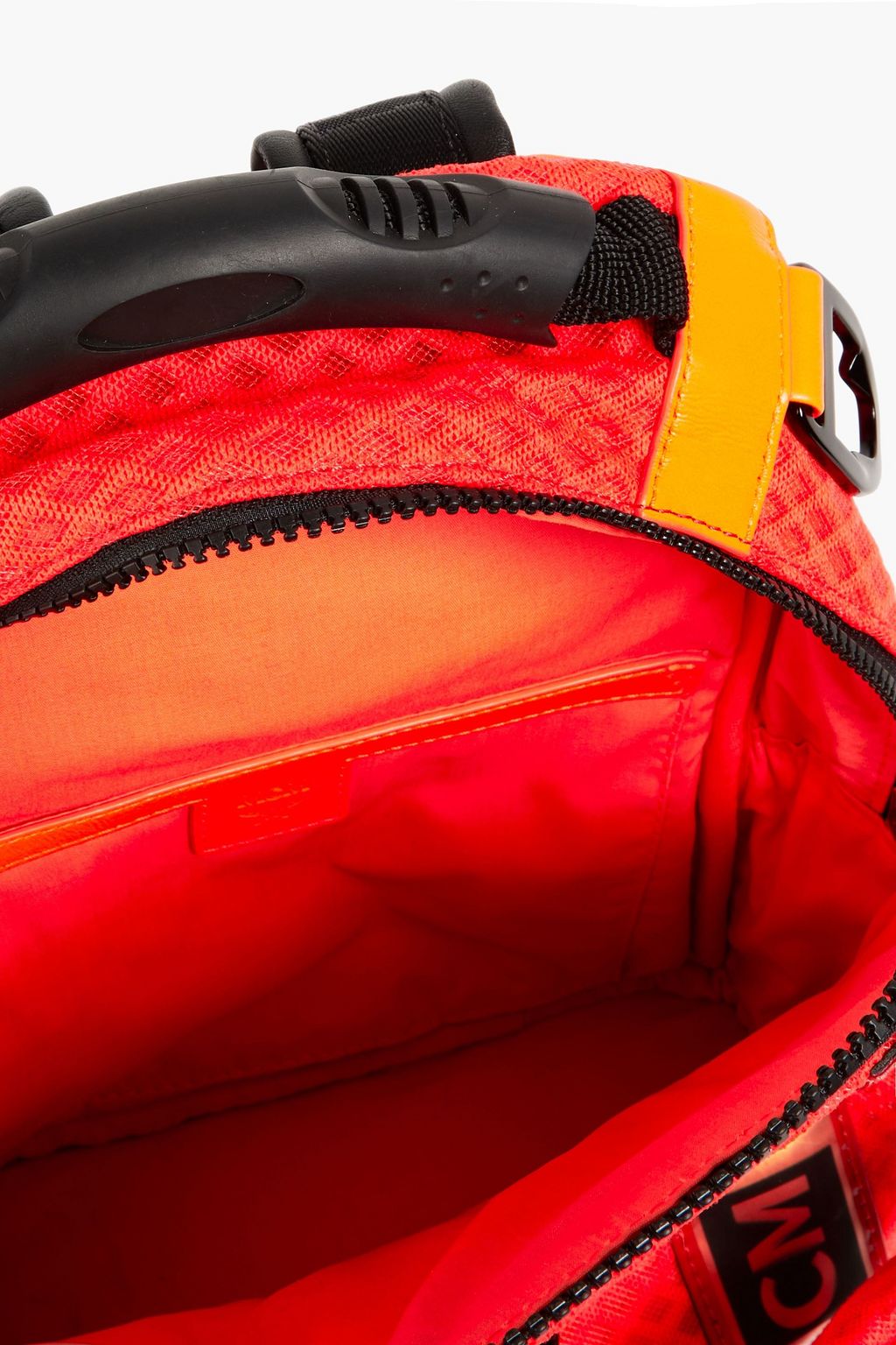 MCM Appliquéd neon mesh backpack