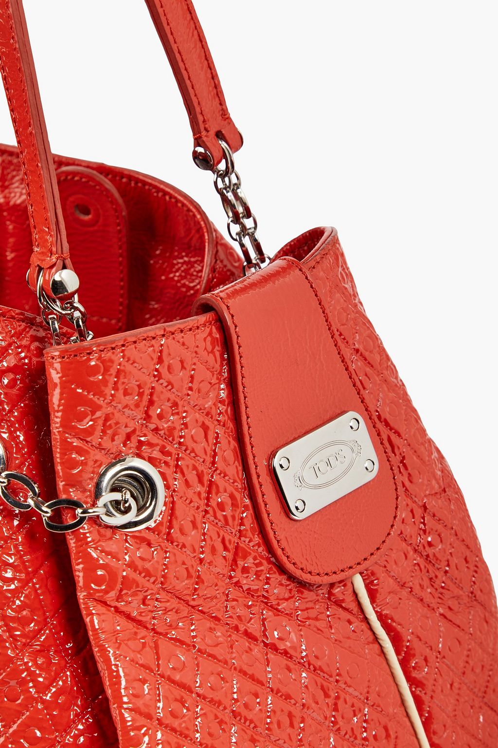 TOD'S Quilted patentleather bucket bag THE