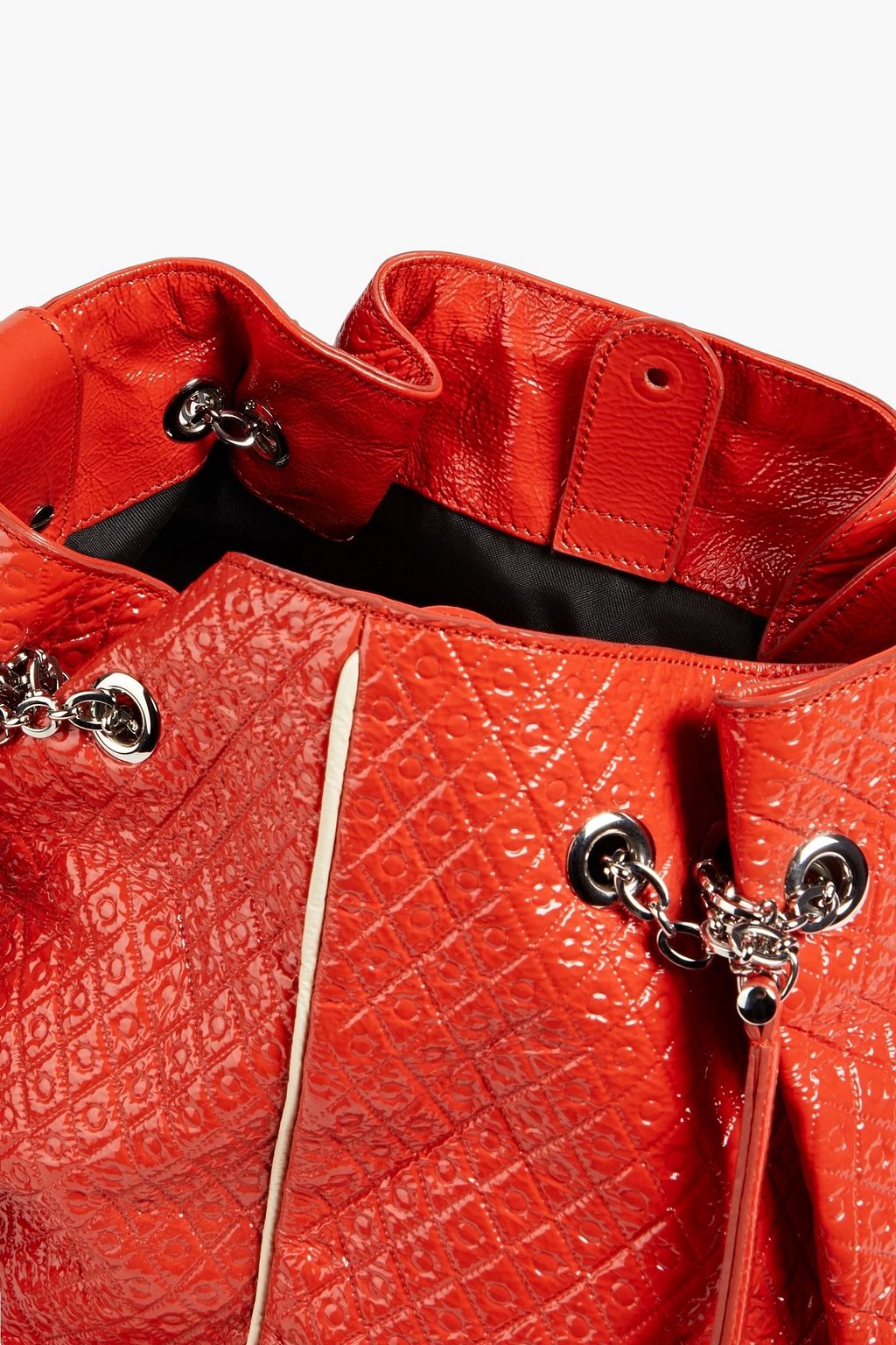 TOD'S Quilted patentleather bucket bag THE