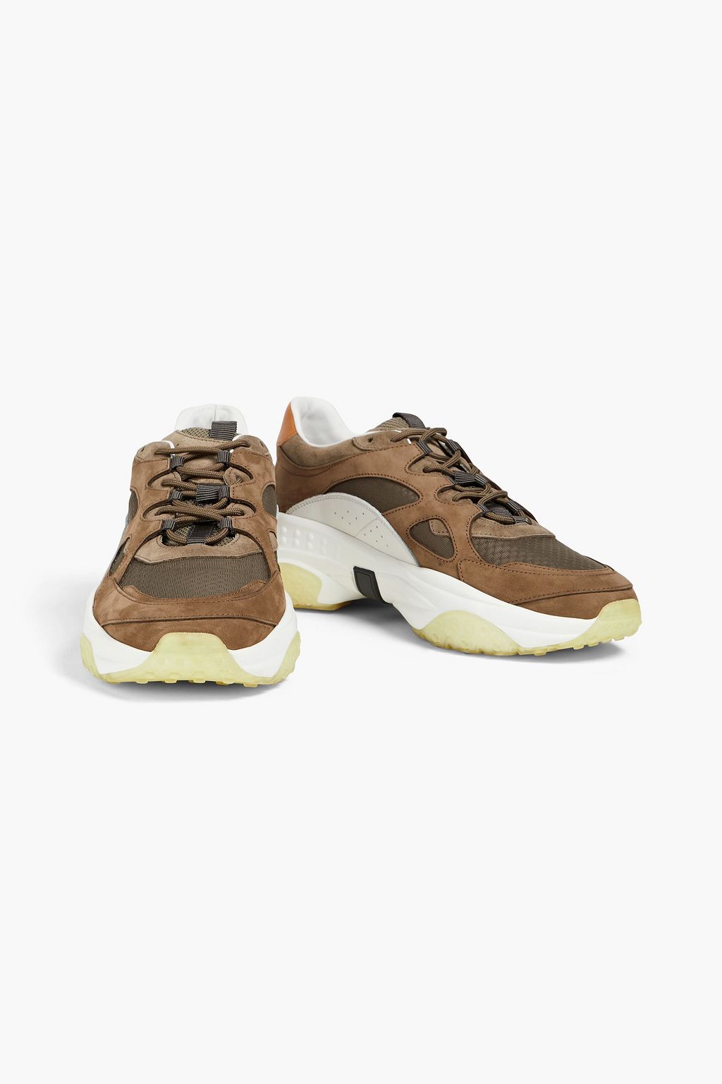 TOD'S Suede, nubuck and mesh sneakers