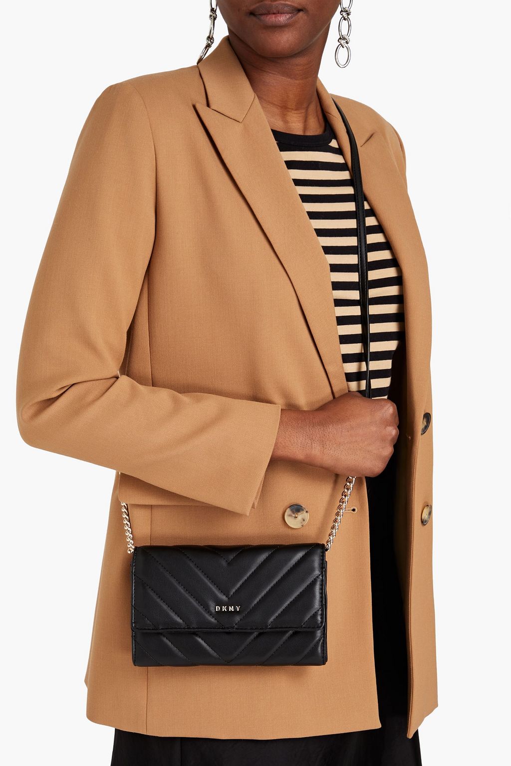 DKNY Quilted faux leather cross-body bag