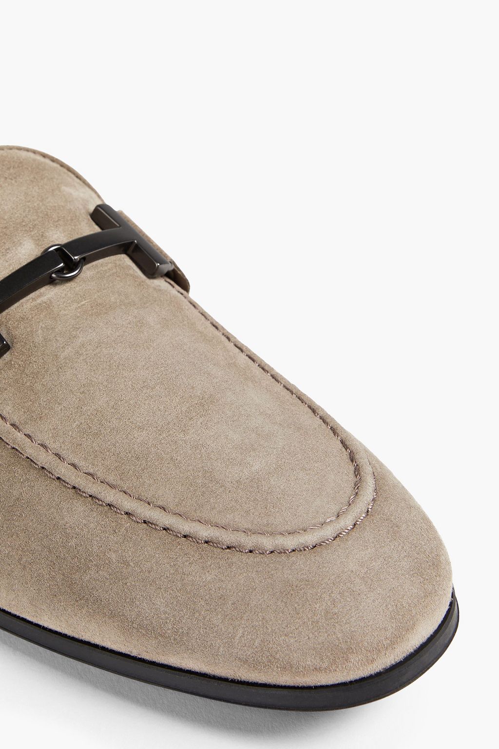 TOD'S Embellished suede loafers