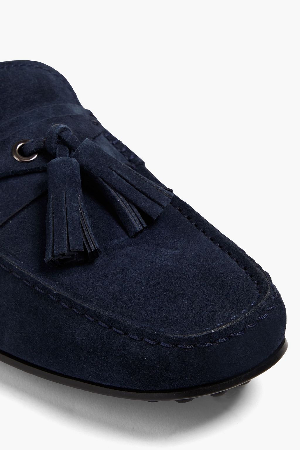 TOD'S Tasseled suede driving shoes