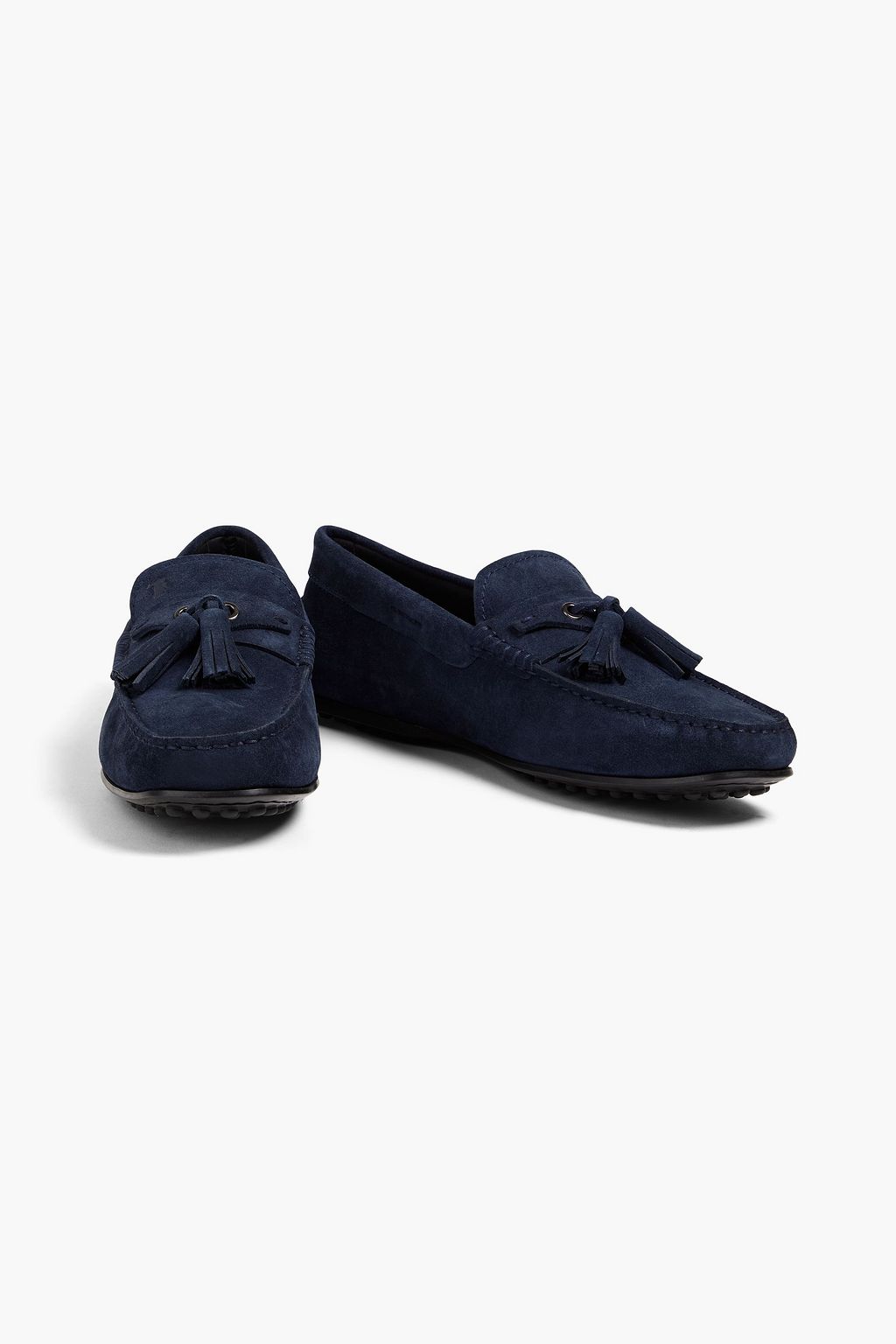 TOD'S Tasseled suede driving shoes
