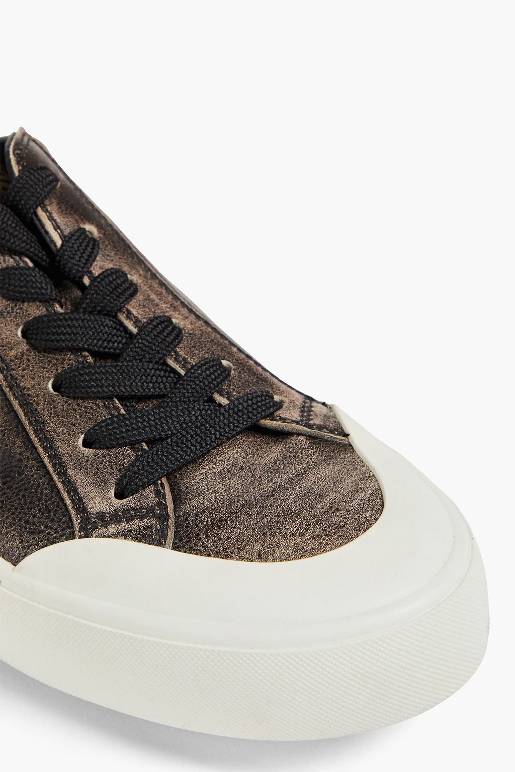 TOD'S Faded pebbled-leather sneakers