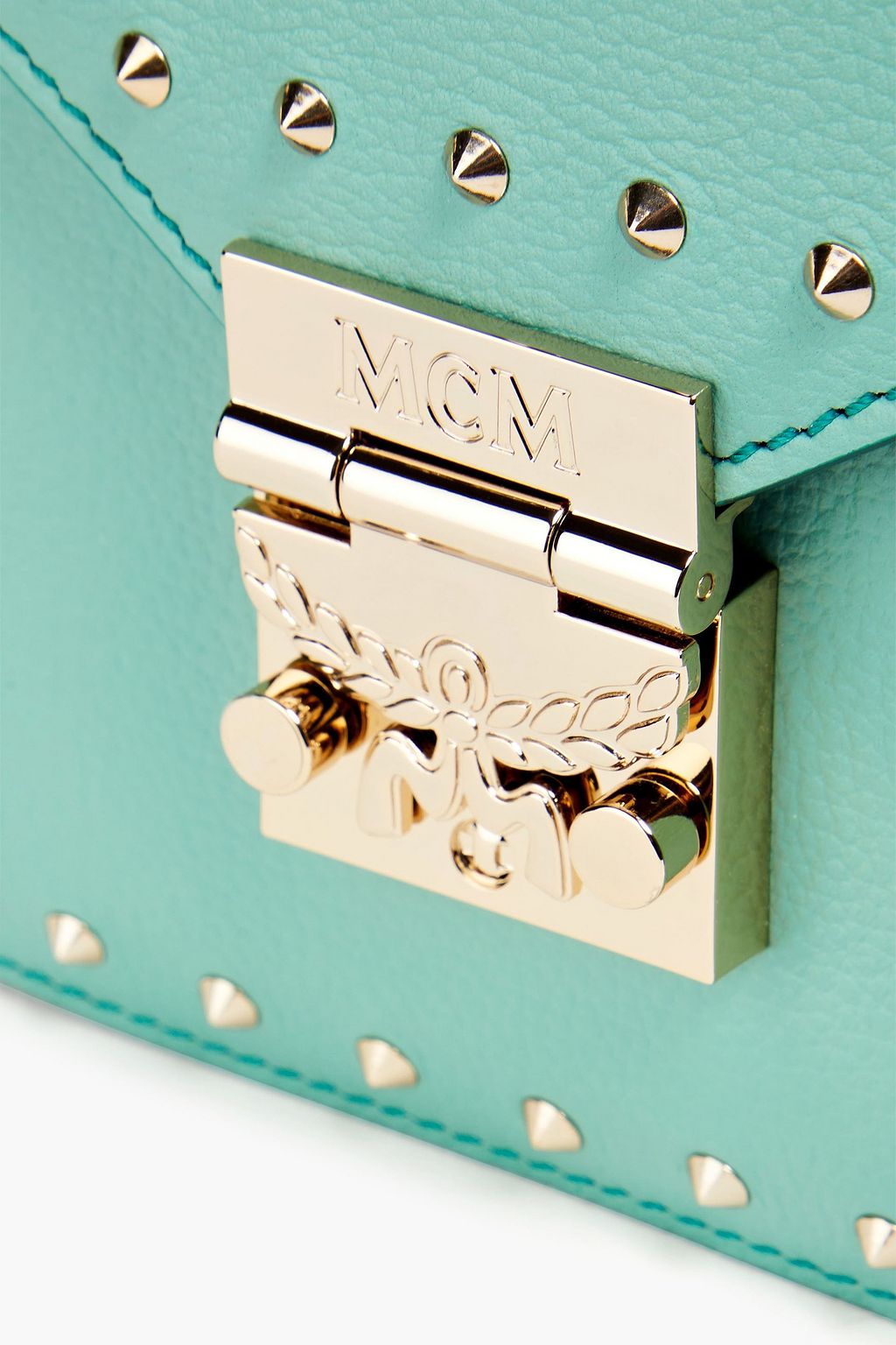 MCM Studded pebbled-leather shoulder bag
