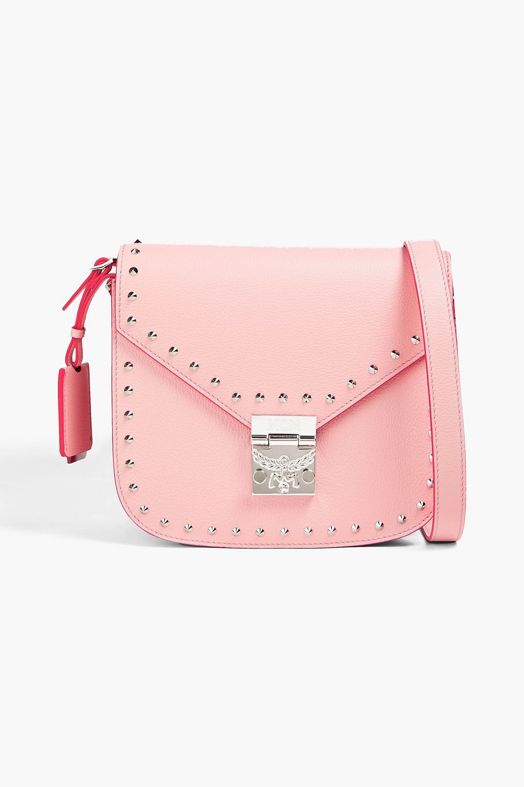 MCM Patricia studded pebbled-leather shoulder bag, Sale up to 70% off