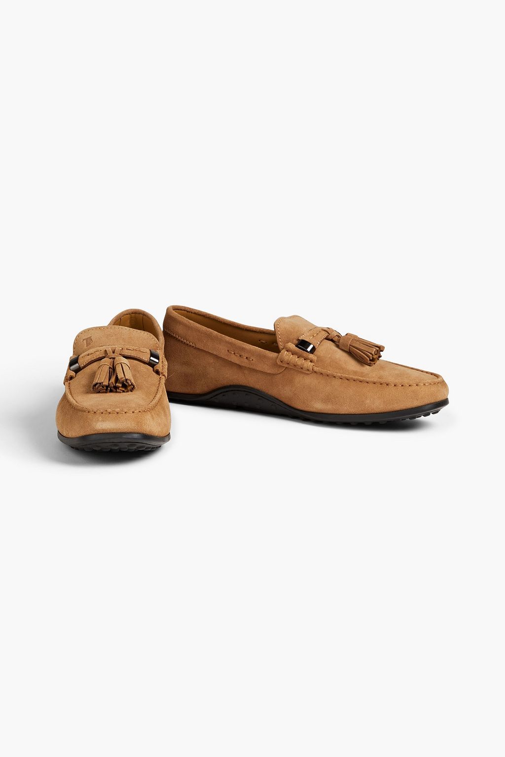 TOD'S Tasseled suede driving shoes