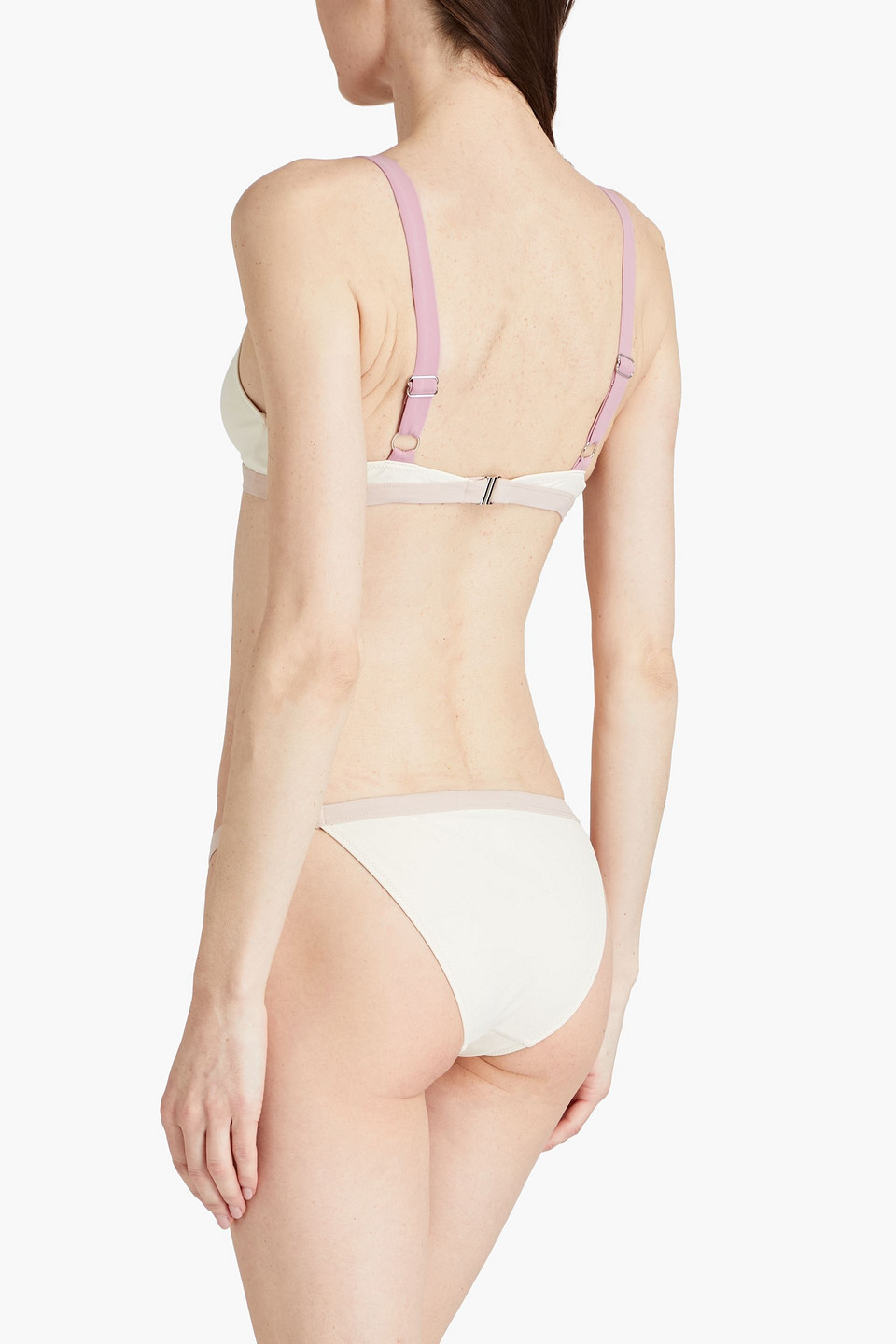  Valimare - St. Barth's Zweifarbiges, Tief Sitzendes Bikini-höschen - Weiß - L 