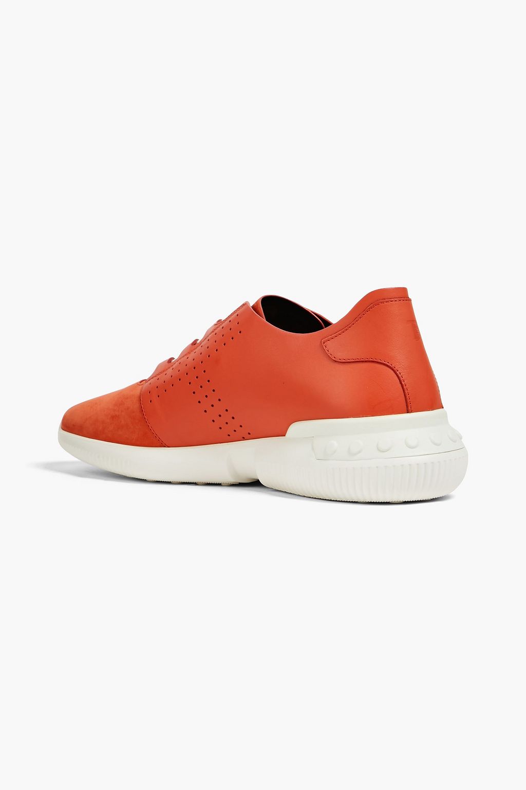 TOD'S Two-tone leather and nubuck sneakers