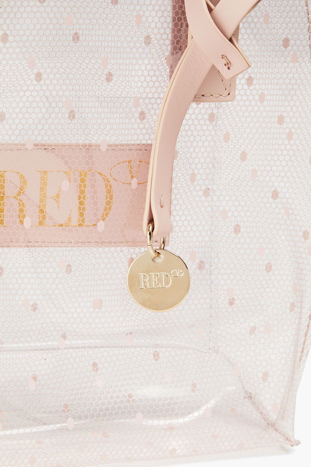 RED(V) Point d'esprit and PVC tote