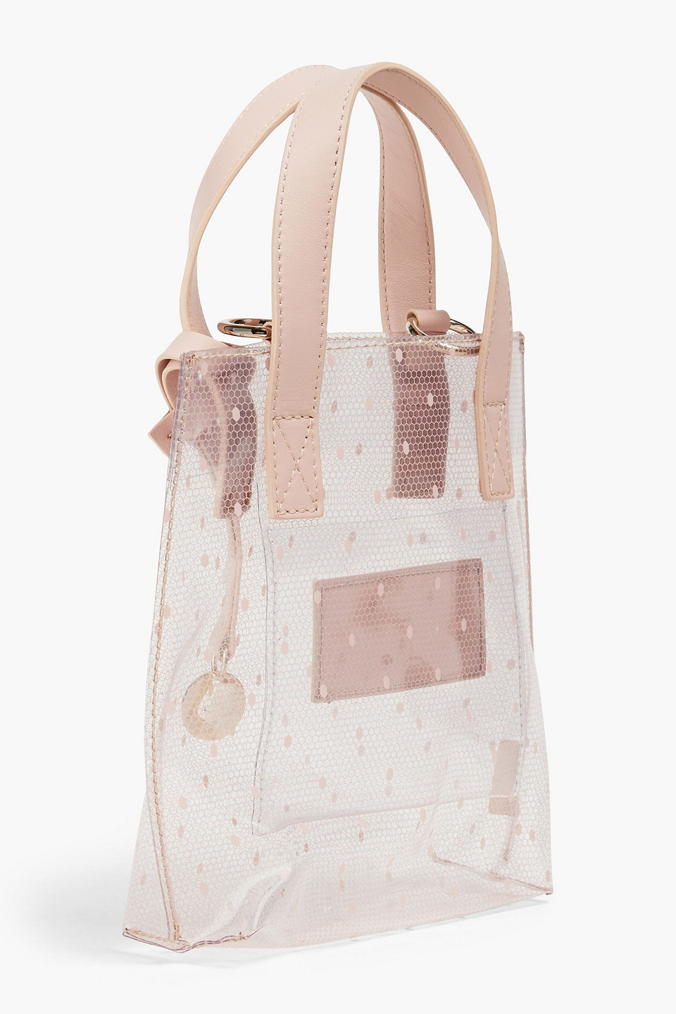 Shop Redv Point D'esprit And Pvc Tote In Blush