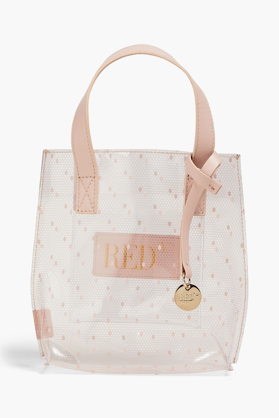 Redv Point D'esprit And Pvc Tote In Blush