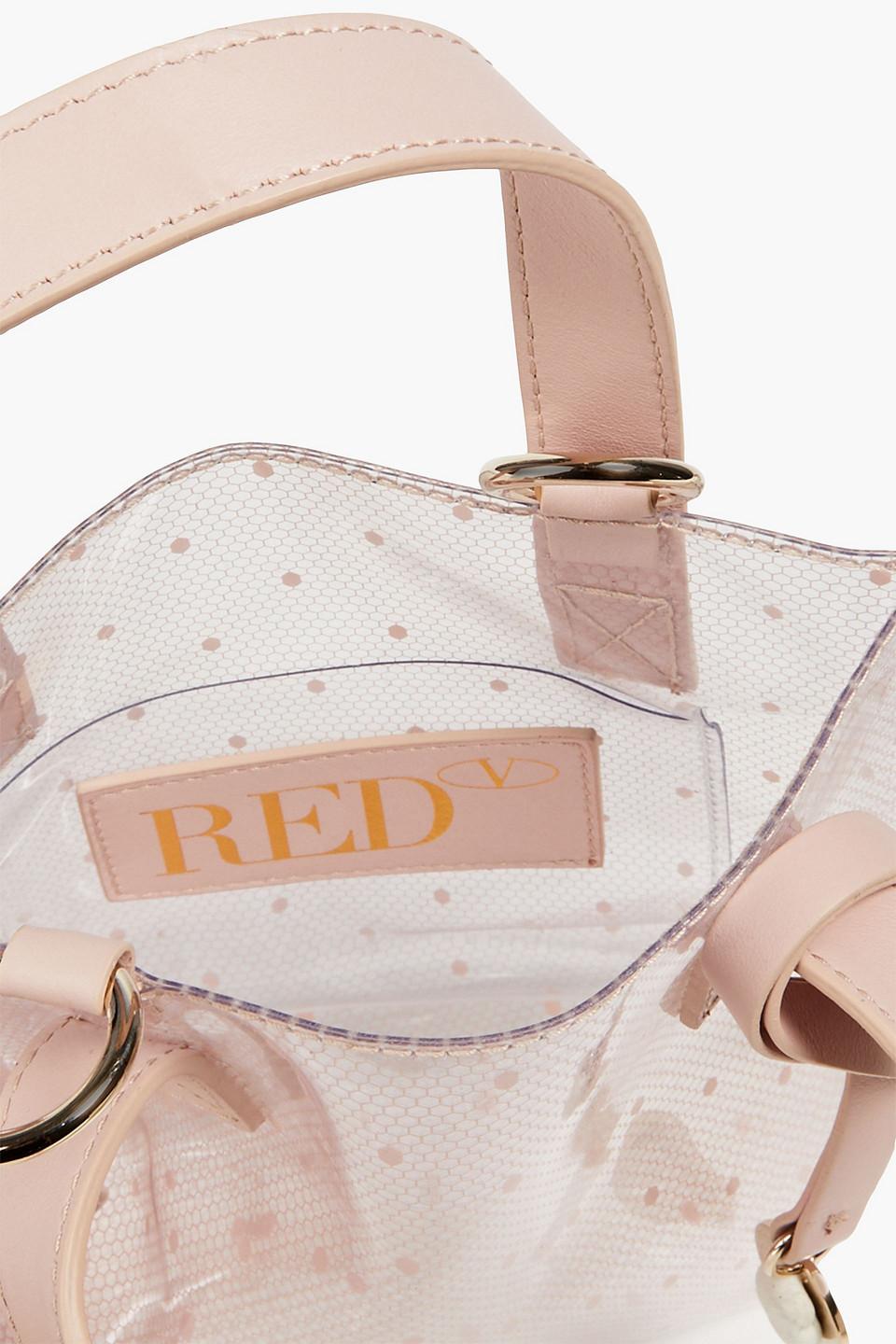 Shop Redv Point D'esprit And Pvc Tote In Blush