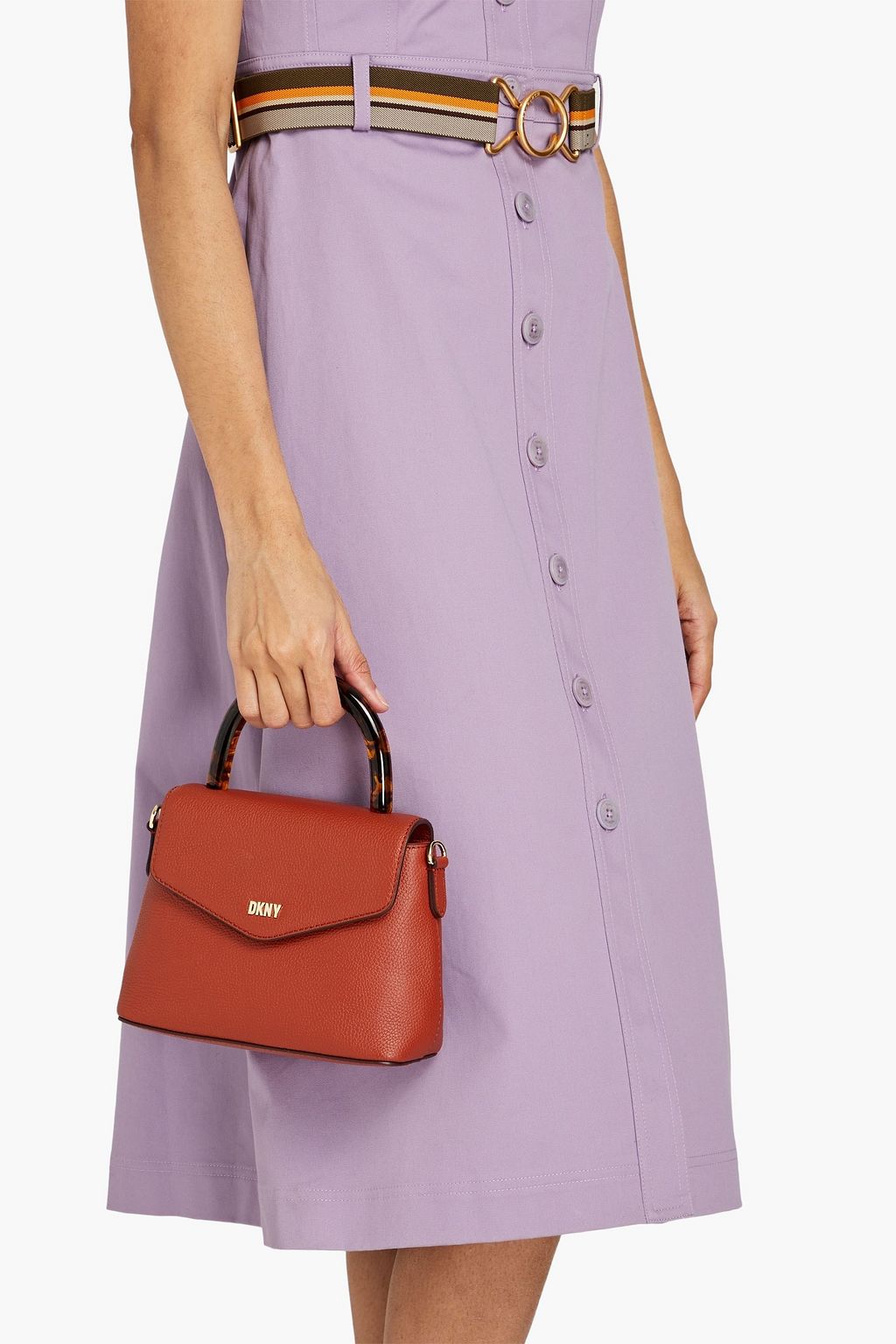 DKNY Frankie pebbled-leather tote