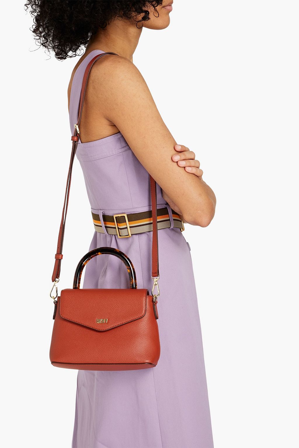 DKNY Frankie pebbled-leather tote