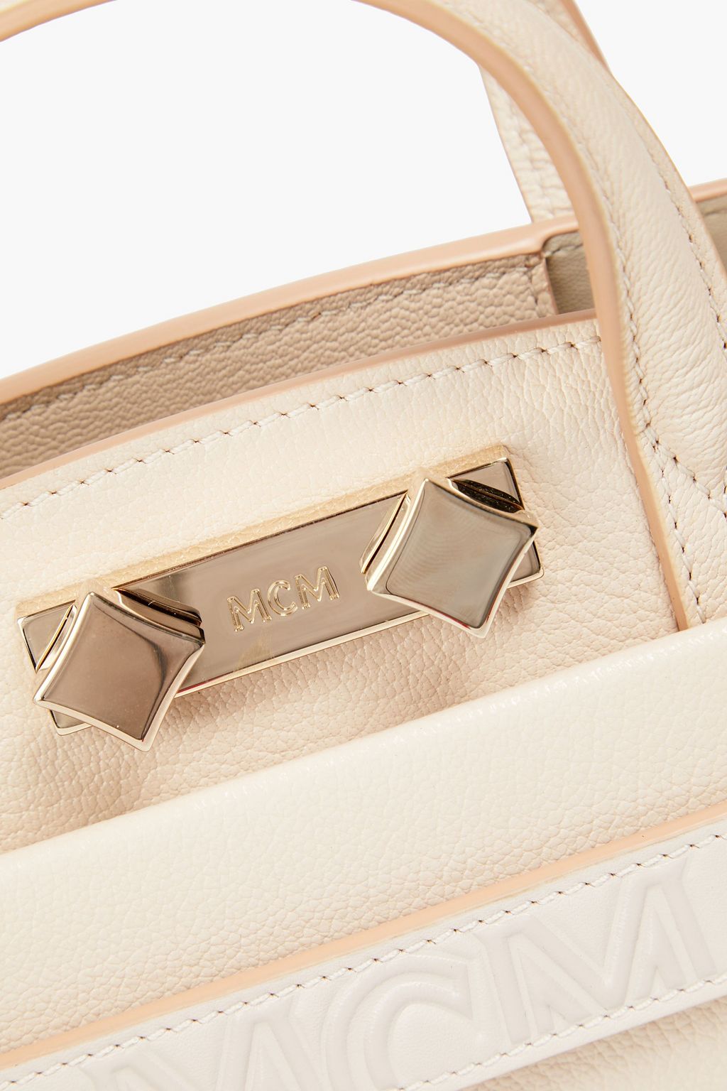 MCM Embossed pebbled-leather tote
