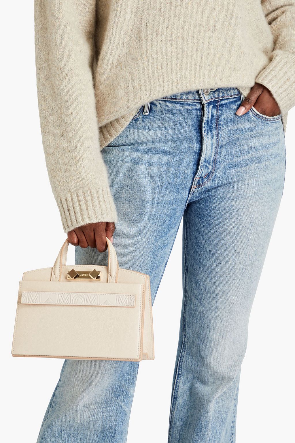 MCM Embossed pebbled-leather tote