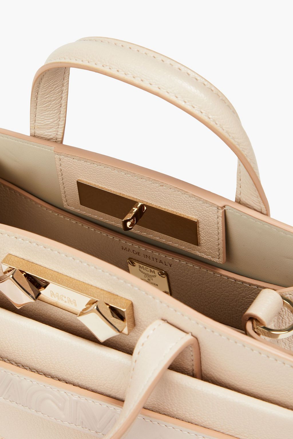MCM Embossed pebbled-leather tote