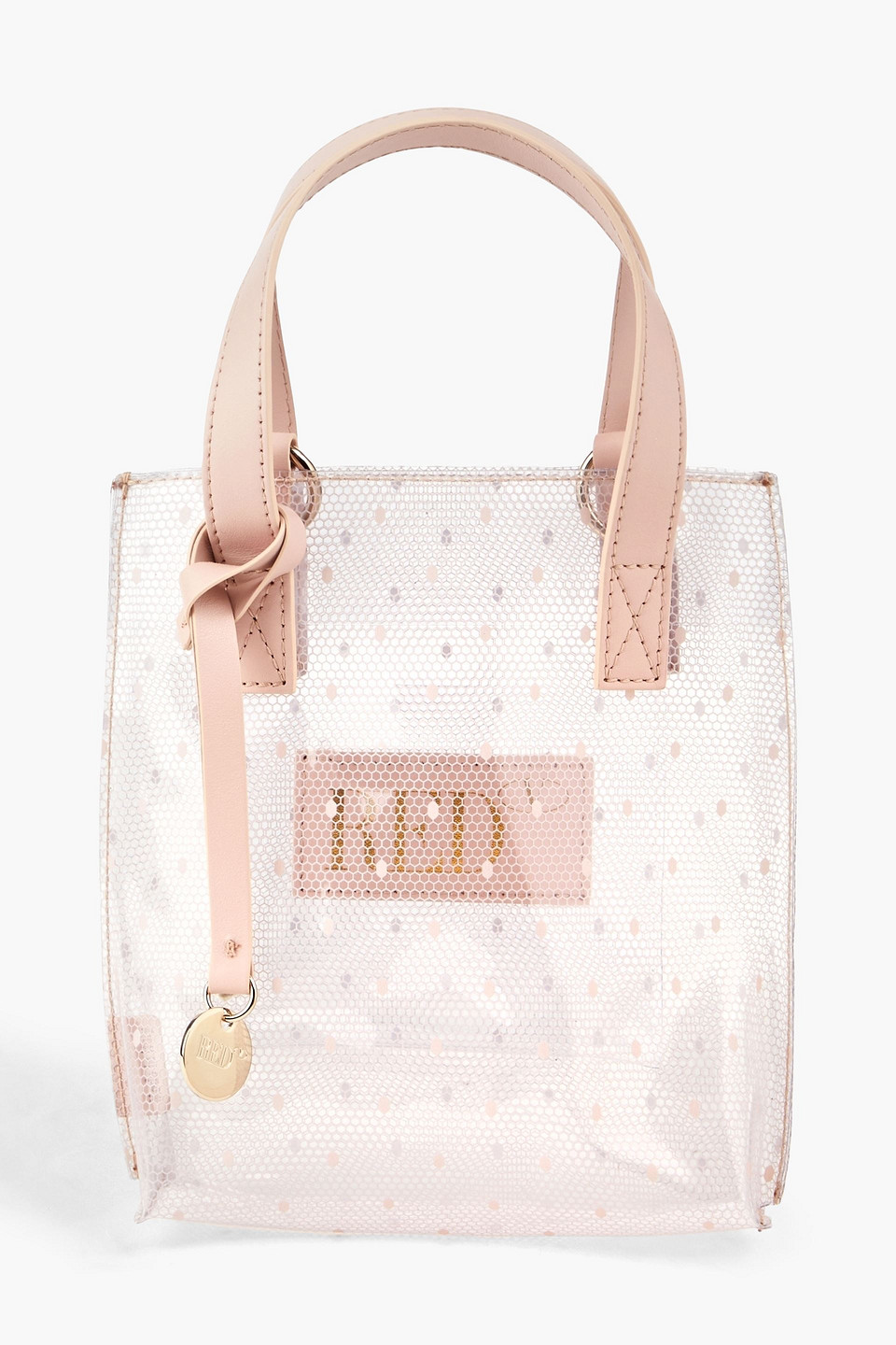 Redv Point D'esprit And Pvc Tote In Pink