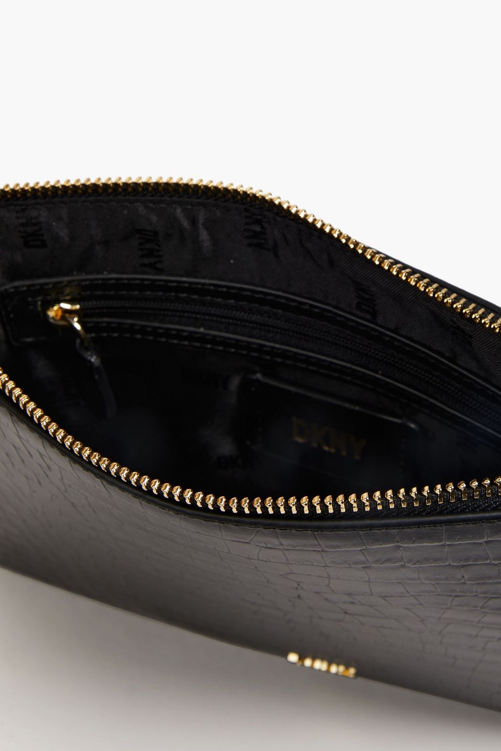 DKNY Taylor croc-effect leather pouch