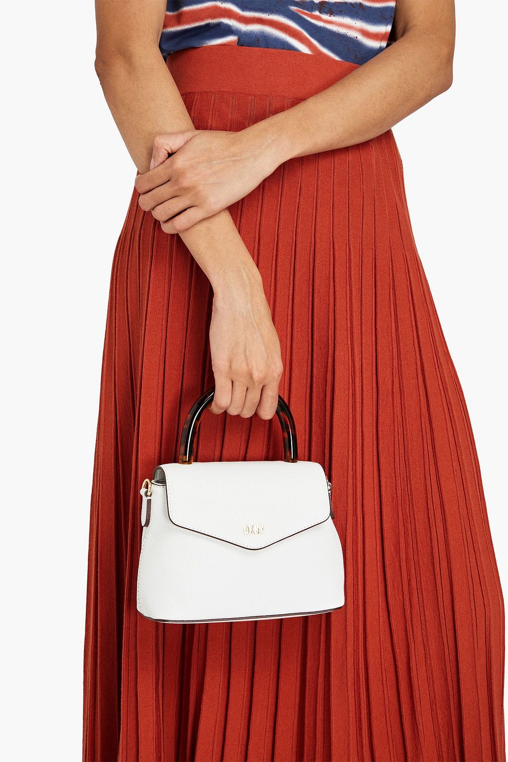 DKNY Frankie pebbled-leather tote
