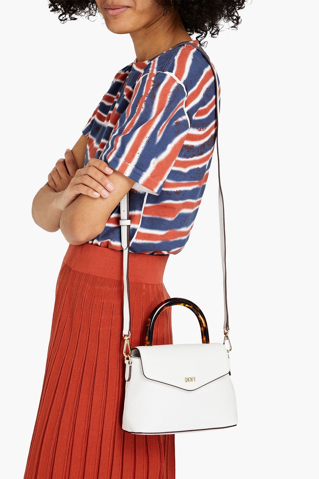 DKNY Frankie pebbled-leather tote