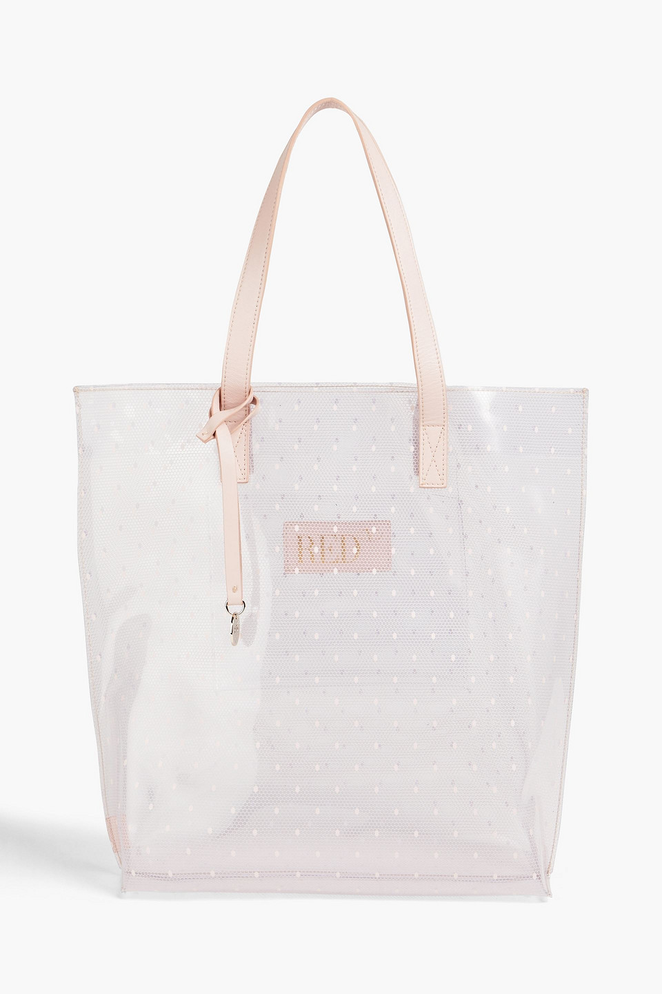 Red Valentino Printed Pvc And Point D'esprit Tote In White