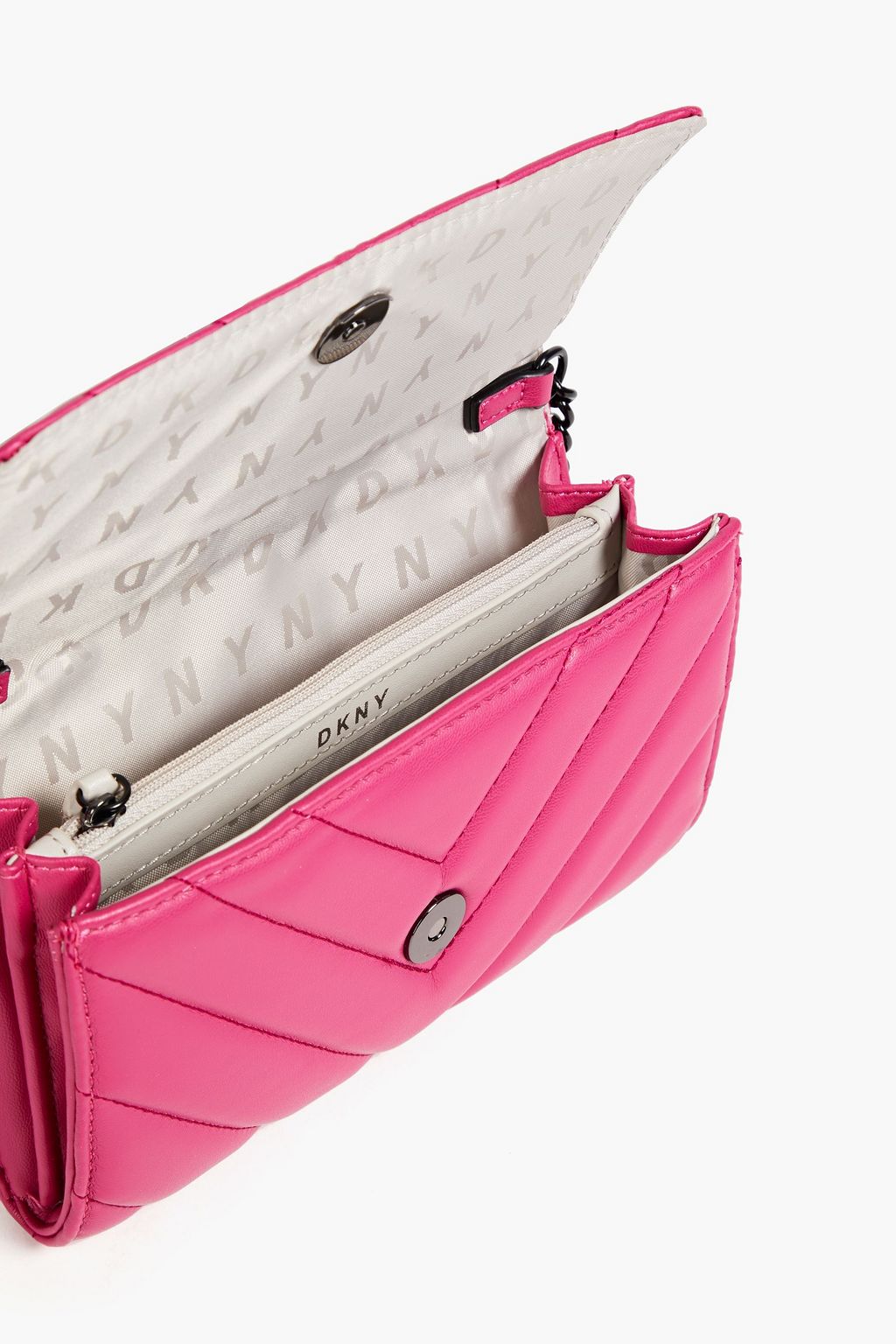 DKNY Quilted faux leather shoulder bag