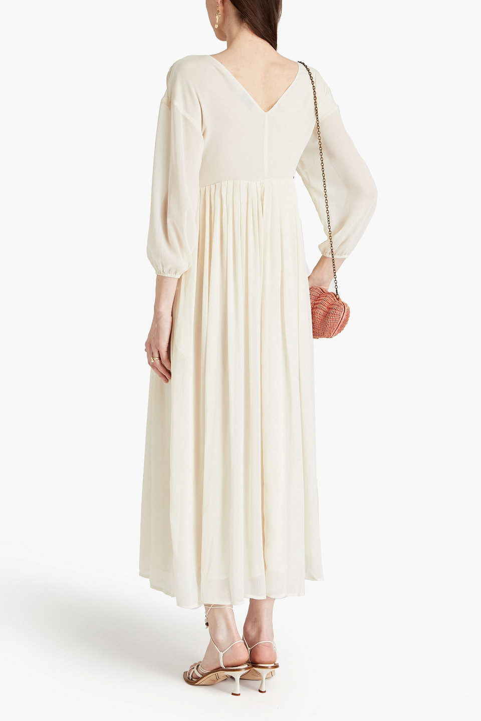 Valimare - Emily Midikleid Aus Chiffon Mit Falten - Neutral - S/m 