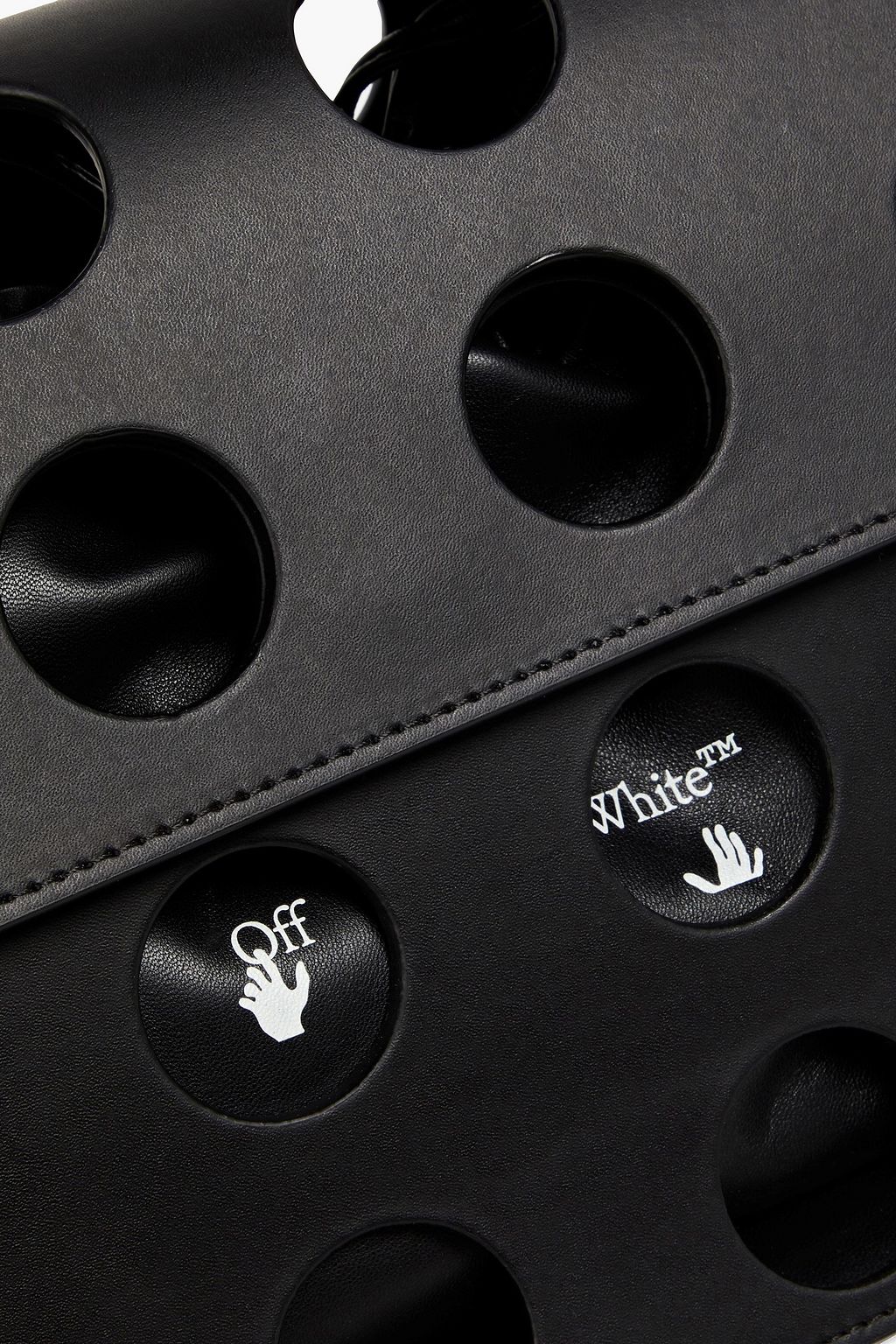 OFF-WHITE™ 2.8 Jitney Porthole cutout leather tote