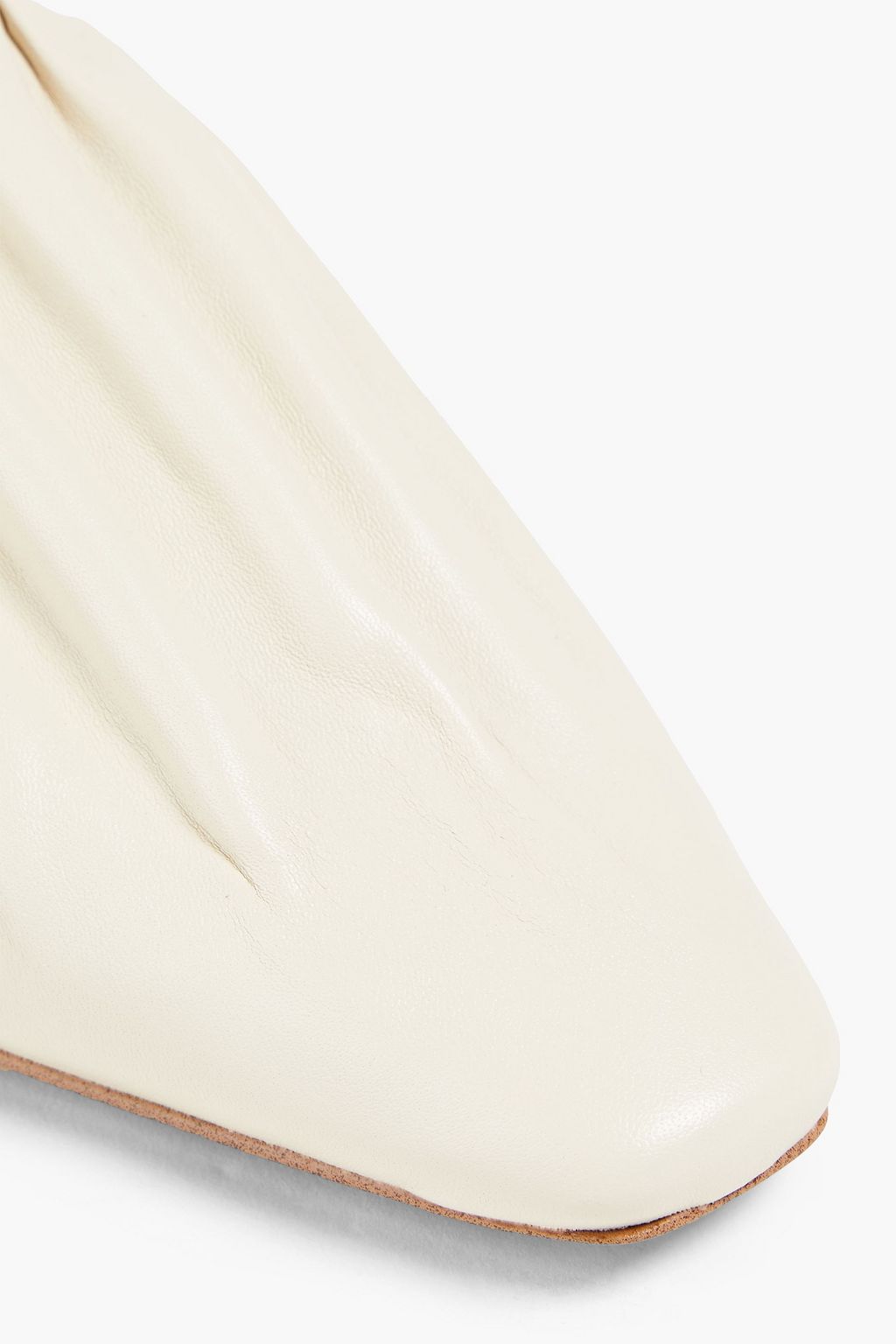 SAM EDELMAN Cecilia gathered leather slippers
