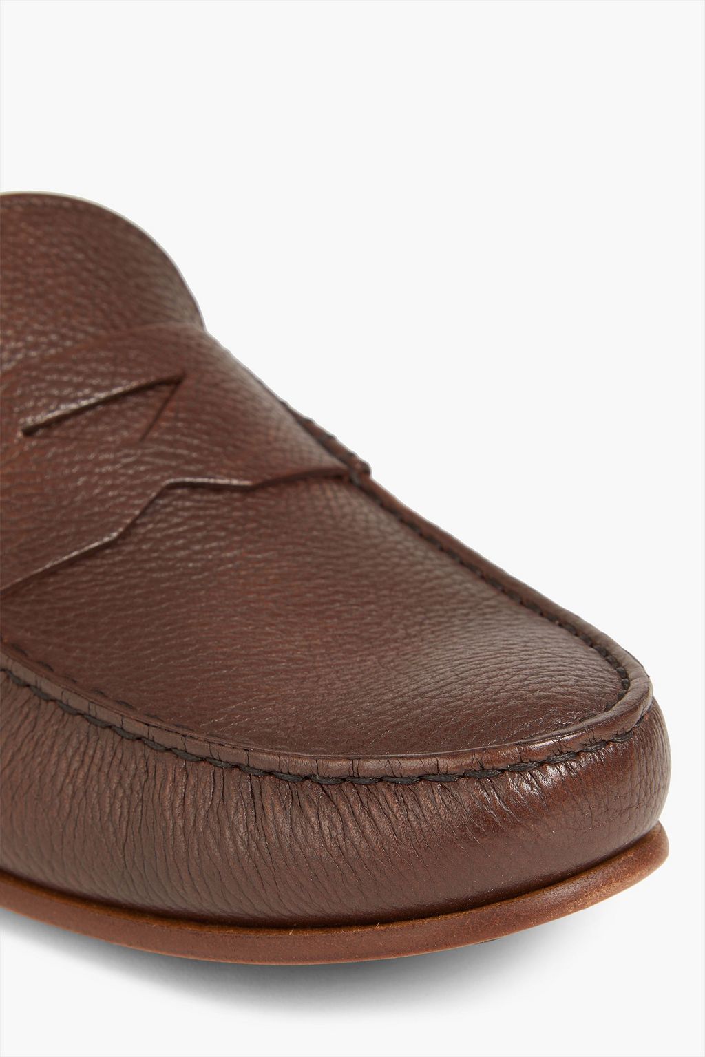 TOD'S Pebbled-leather penny loafers
