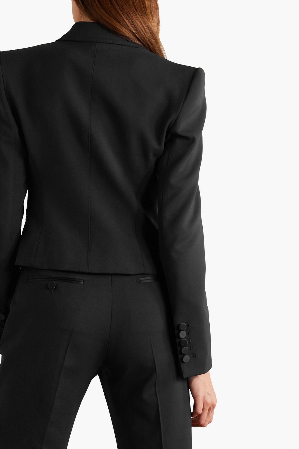 TOM FORD Silk satin-trimmed wool-blend blazer