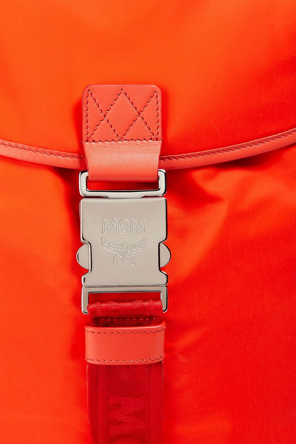 MCM Luft Nylon Backpack in Red