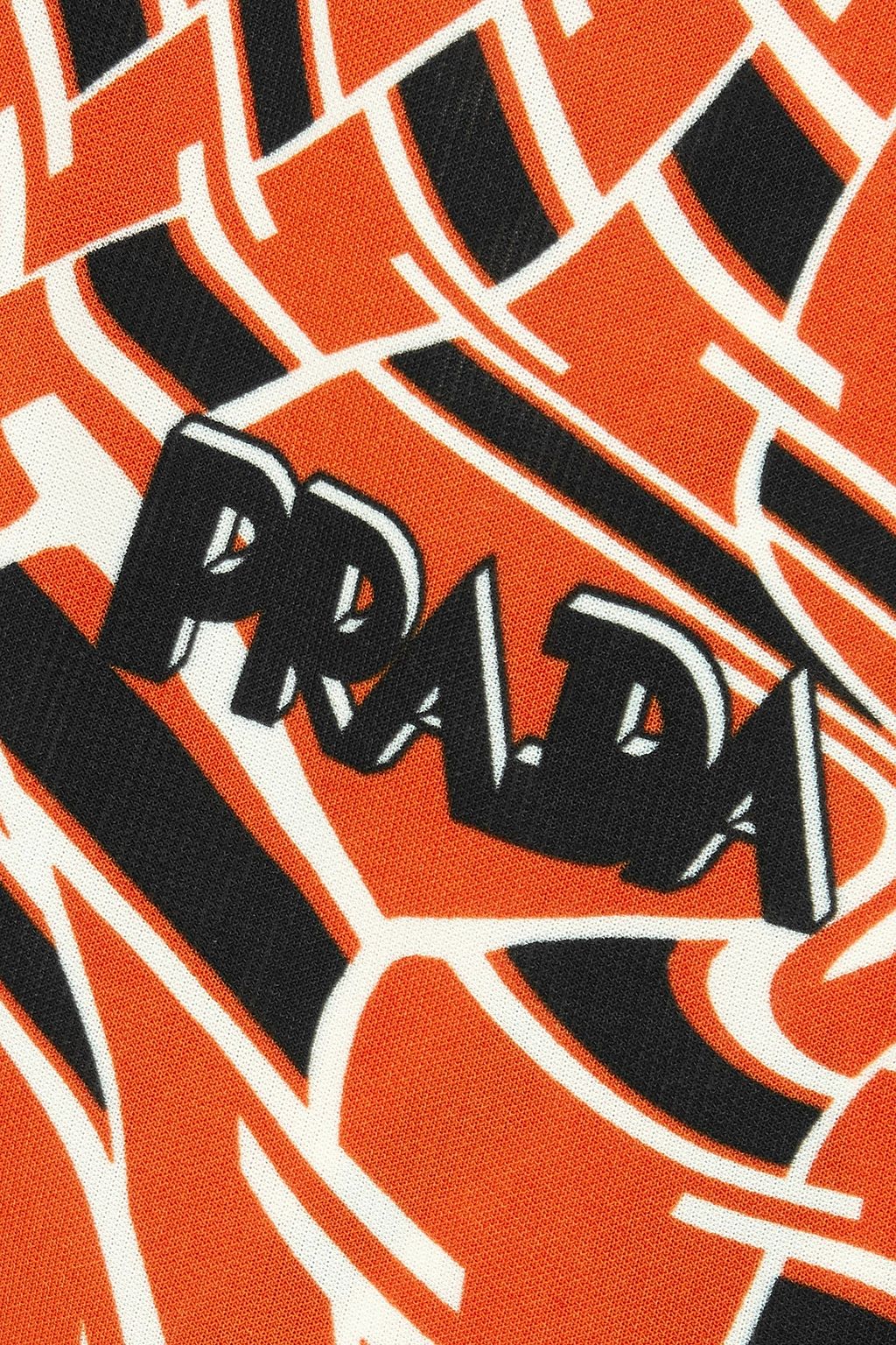PRADA Printed crepe de chine shirt