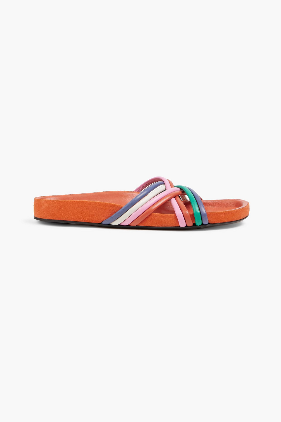 Isabel Marant Hellya Leather Sandals In Papaya