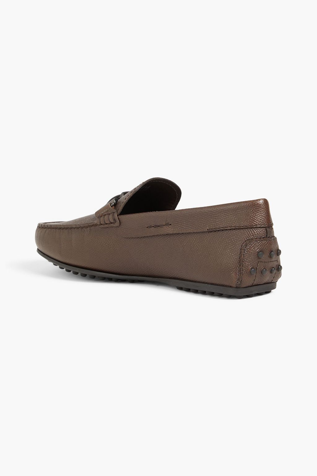 TOD'S Double T textured-leather driving shoes