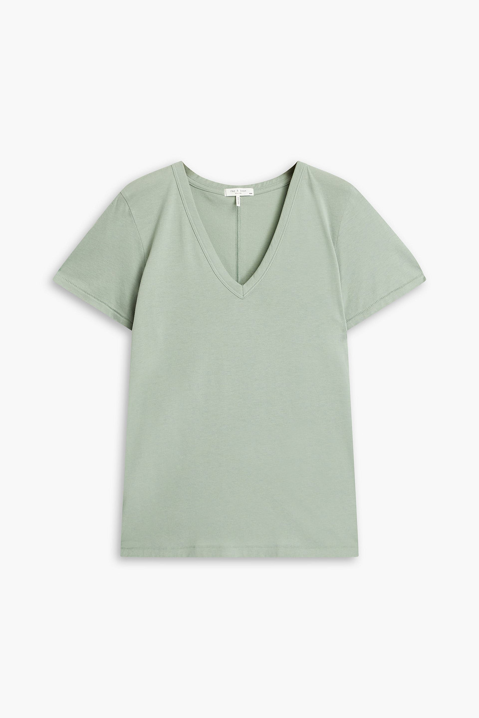 Rag & Bone Core Cotton-blend Jersey T-shirt In Green