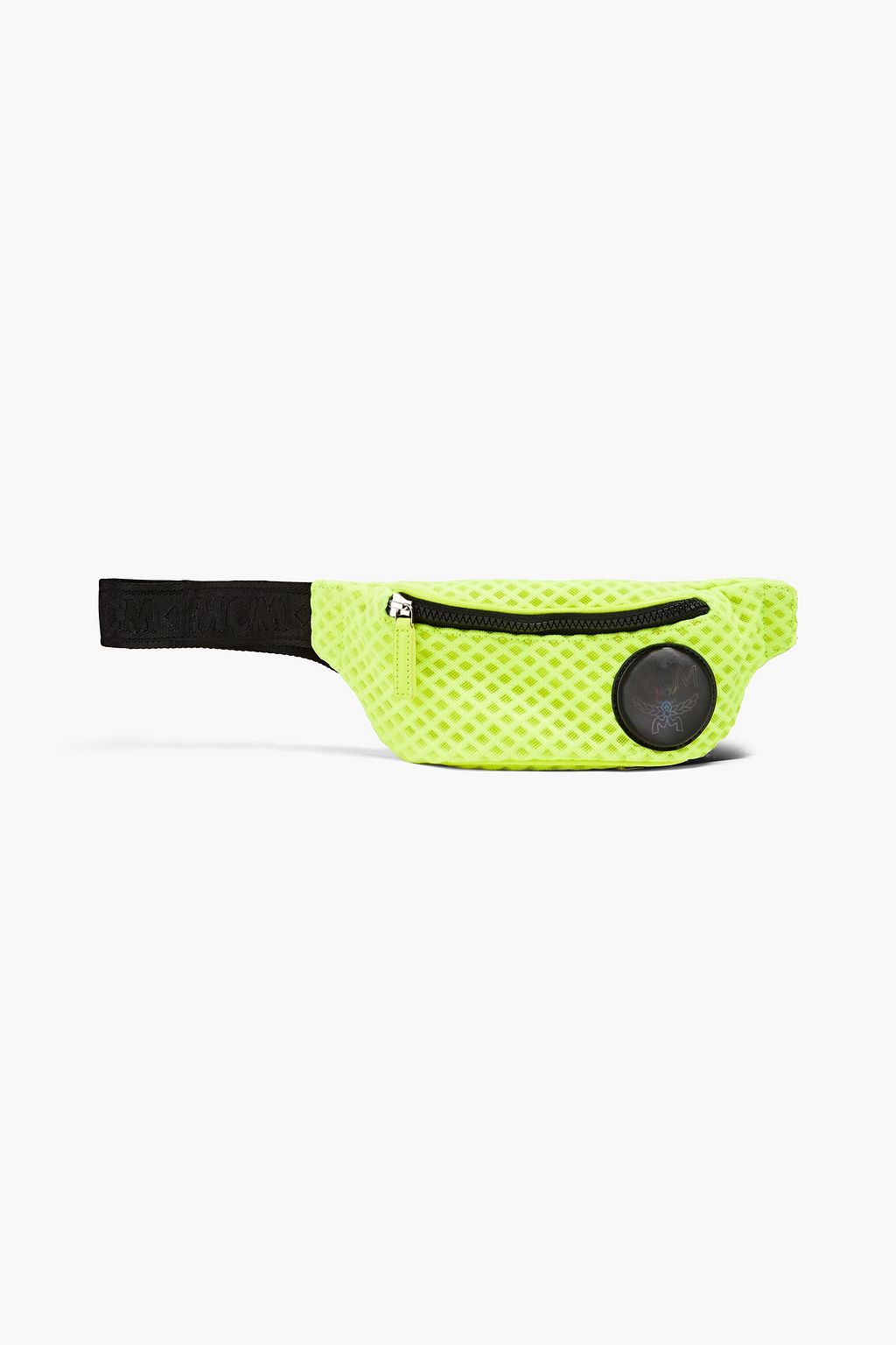 MCM Appliquéd neon mesh backpack