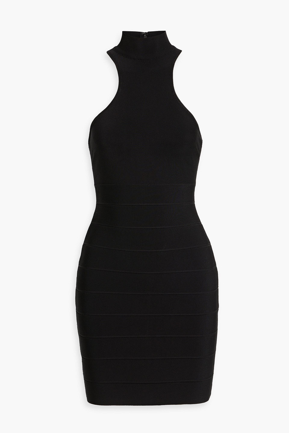 Herve Leger Icon Racer Bandage Mini Dress In Black